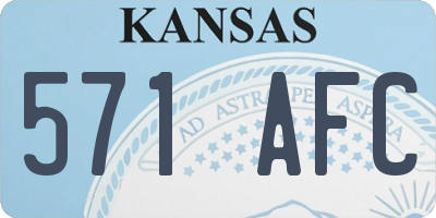 KS license plate 571AFC