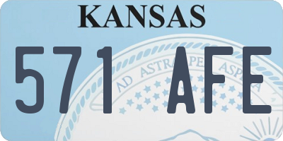 KS license plate 571AFE