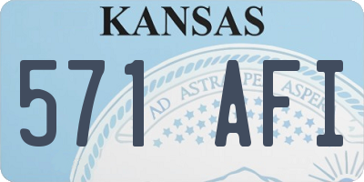 KS license plate 571AFI