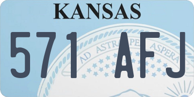 KS license plate 571AFJ