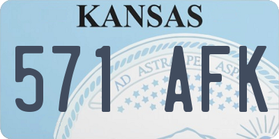 KS license plate 571AFK