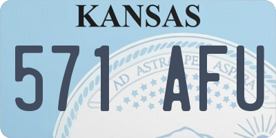 KS license plate 571AFU