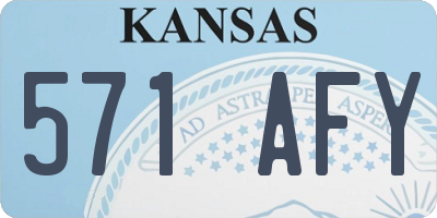 KS license plate 571AFY