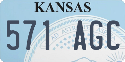 KS license plate 571AGC