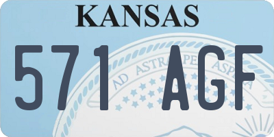 KS license plate 571AGF