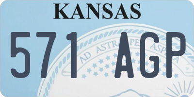 KS license plate 571AGP