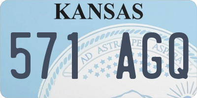 KS license plate 571AGQ