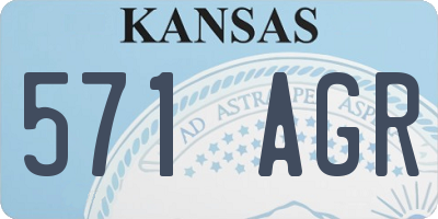 KS license plate 571AGR