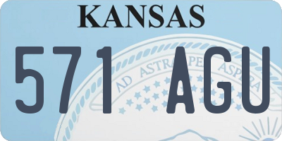 KS license plate 571AGU