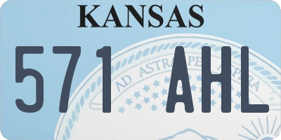 KS license plate 571AHL