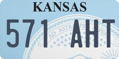 KS license plate 571AHT