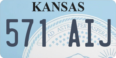 KS license plate 571AIJ