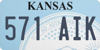 KS license plate 571AIK