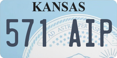 KS license plate 571AIP