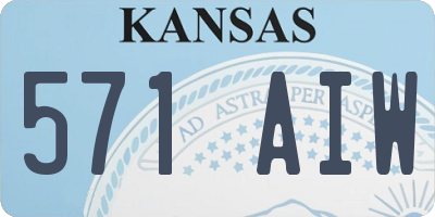 KS license plate 571AIW