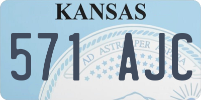 KS license plate 571AJC