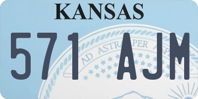 KS license plate 571AJM