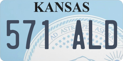 KS license plate 571ALD