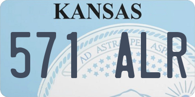 KS license plate 571ALR