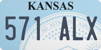 KS license plate 571ALX