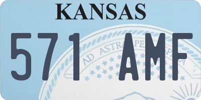 KS license plate 571AMF