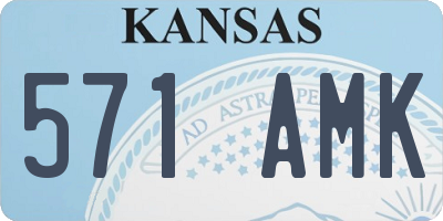 KS license plate 571AMK