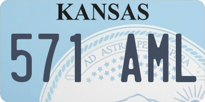 KS license plate 571AML
