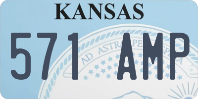 KS license plate 571AMP