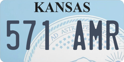 KS license plate 571AMR