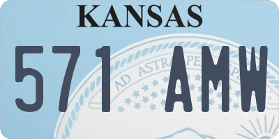 KS license plate 571AMW