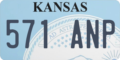 KS license plate 571ANP