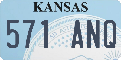 KS license plate 571ANQ