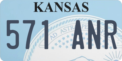 KS license plate 571ANR