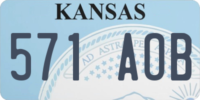 KS license plate 571AOB