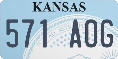 KS license plate 571AOG