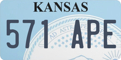KS license plate 571APE