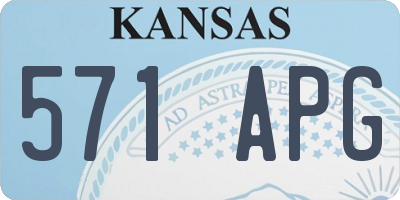 KS license plate 571APG