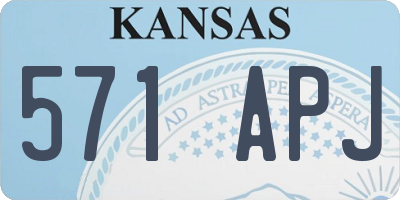 KS license plate 571APJ