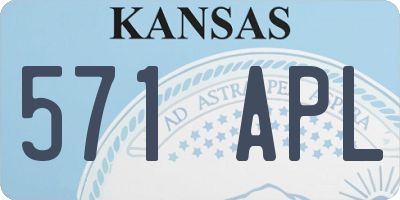 KS license plate 571APL