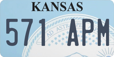 KS license plate 571APM