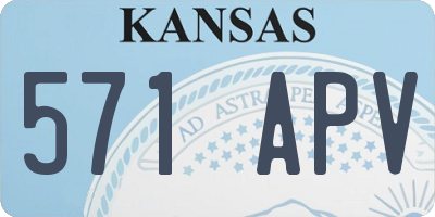 KS license plate 571APV