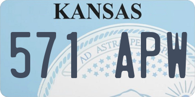 KS license plate 571APW
