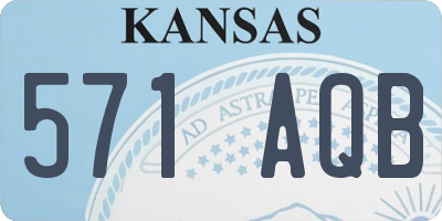 KS license plate 571AQB
