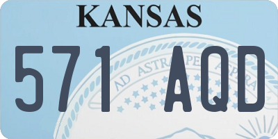 KS license plate 571AQD