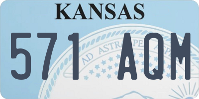 KS license plate 571AQM