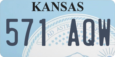 KS license plate 571AQW