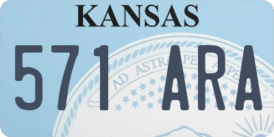 KS license plate 571ARA