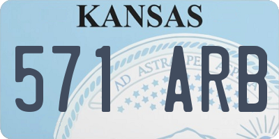 KS license plate 571ARB