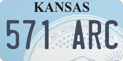 KS license plate 571ARC