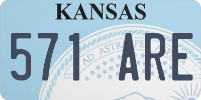 KS license plate 571ARE
